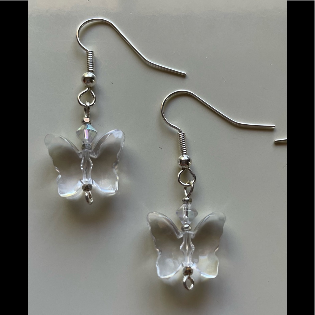 New Crystal Butterfly Earrings